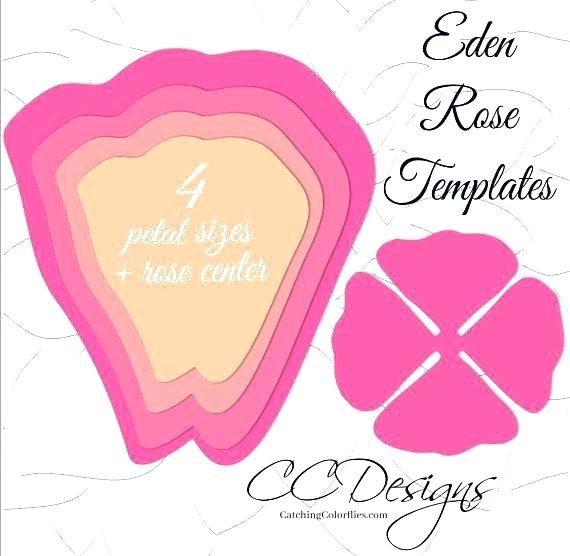 Free Paper Rose Template Step By Instructions To Make Flower Templates