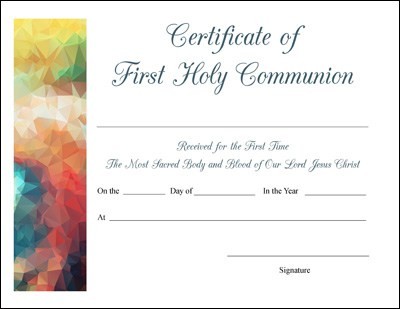 Free Printable Baptism First Communion And Confirmation Certificates Download