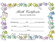 Free Printable Blank Baby Birth Certificates S Reborn Certificate