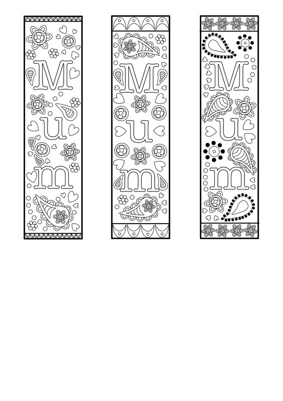 Free Printable Bookmark Template For Mothers Day Or Mum Bookmarks