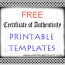 Free Printable Certificate Of Authentication Templates Artpromotivate Authenticity Template Microsoft Word