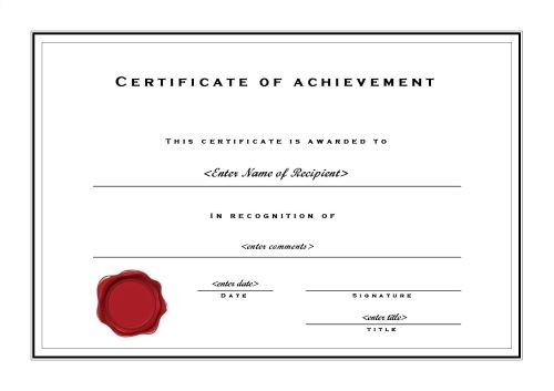 Free Printable Certificates Of Achievement Academic Award Template