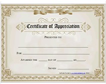 Free Printable Certificates Of Appreciation Awards Templates Custom Certificate