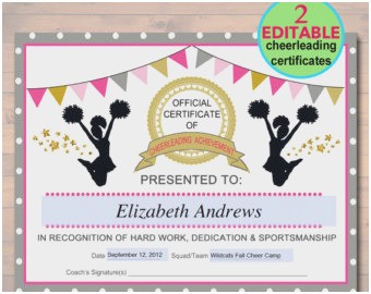 Free Printable Cheerleading Certificates Admirable 1000 Images