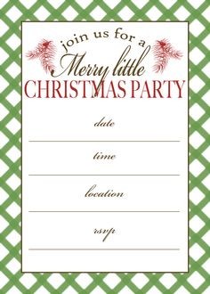 Free Printable Christmas Invitations Template Printables