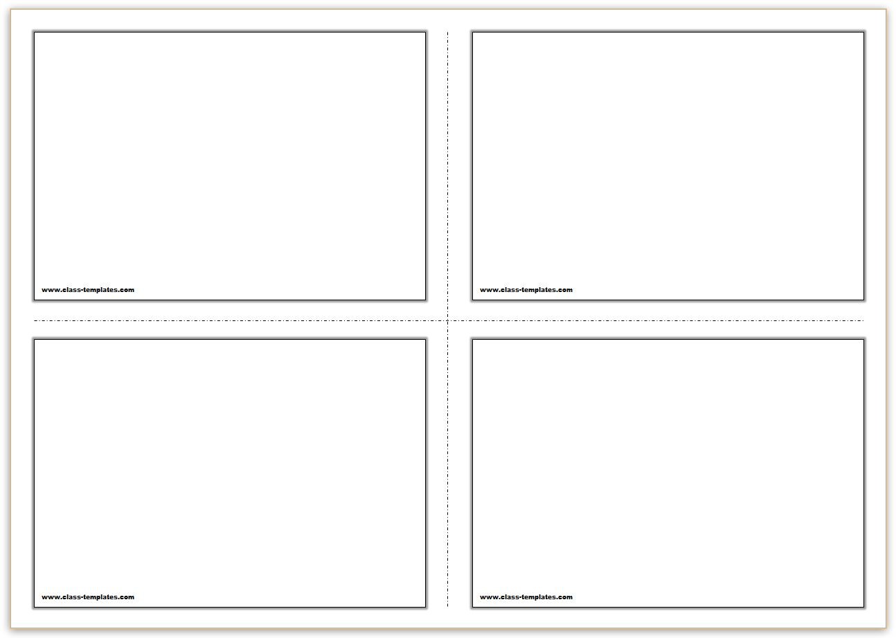 Free Printable Flash Cards Template Blank