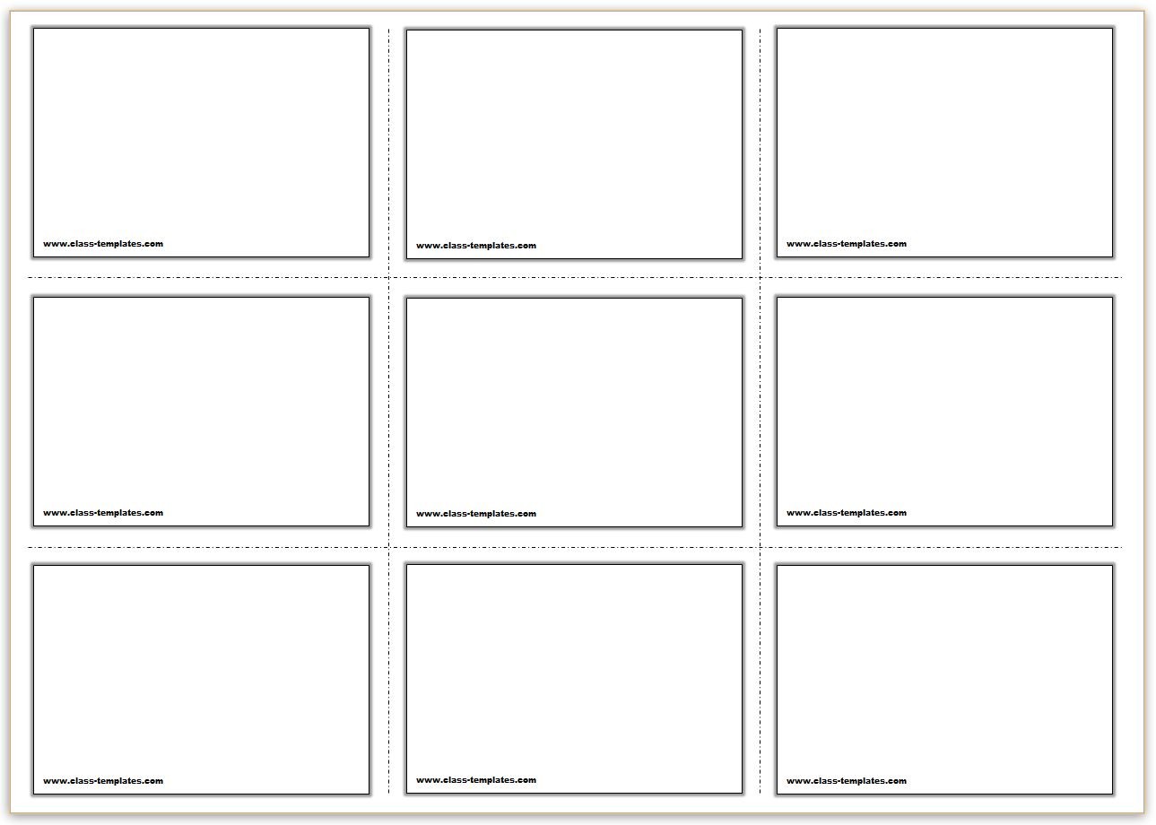 Free Printable Flash Cards Template Blank