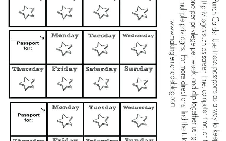 Free Printable Punch Card Template Business