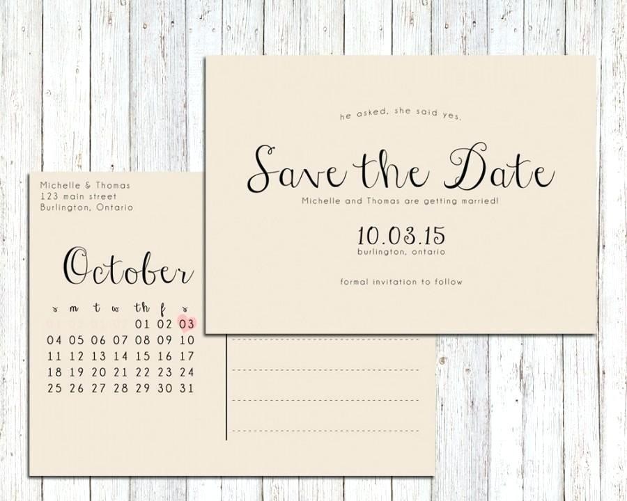 Free Printable Save The Date Postcard Templates Anubeginning Info