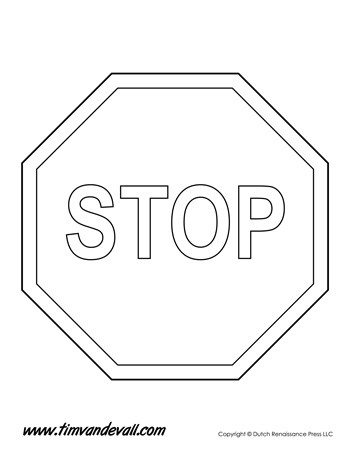 Free Printable Stop Sign Template Image