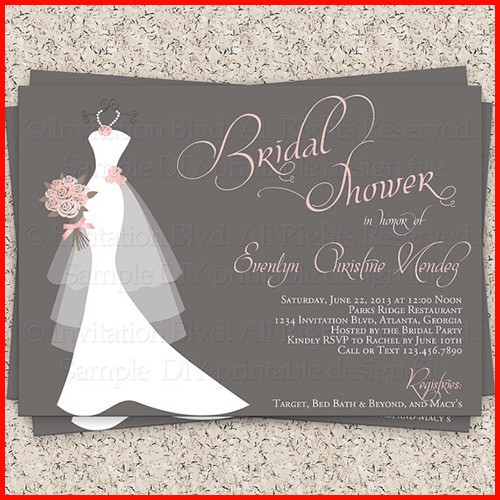 Free Printable Wedding Shower Invitations Templates 245053