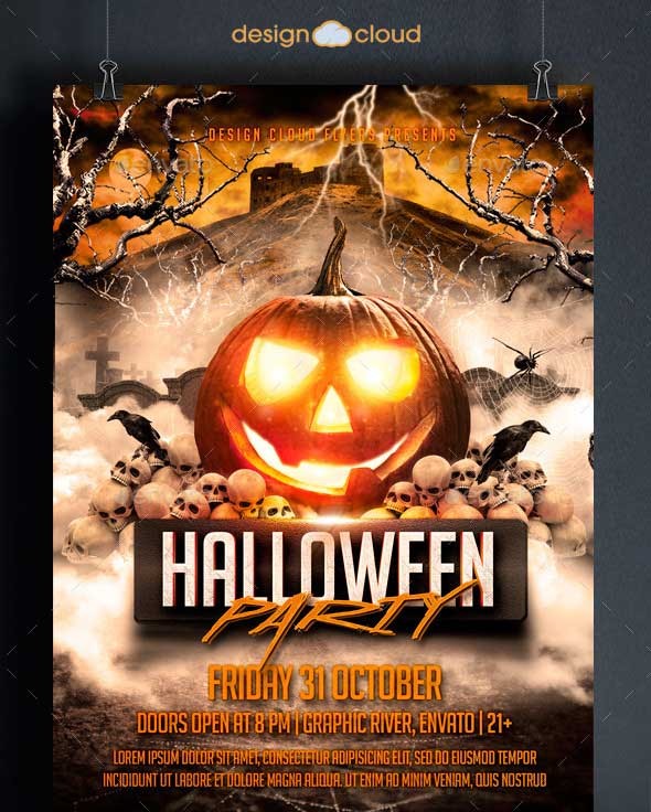Free Psd Flyer Templates Halloween Template