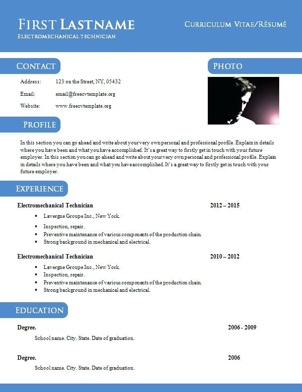 Free Resume Templates Doc Template Samples