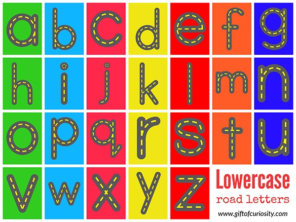 Free Road Letters Printable For Learning The Alphabet Gift Of Letter Printouts