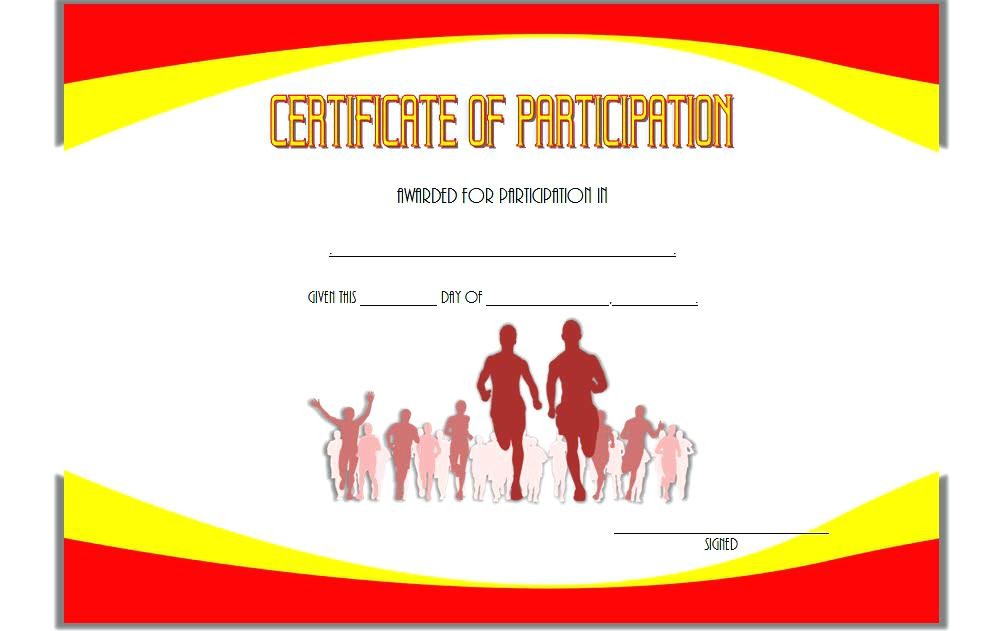 Free Running Award Certificate S