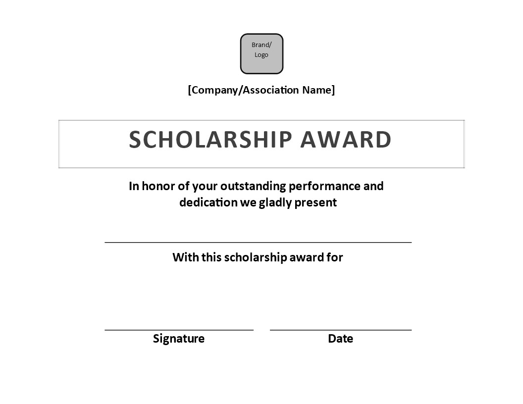Free Scholarship Award Certificate Sample Templates At Template