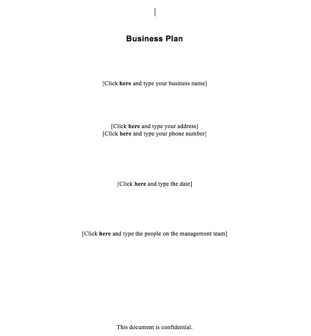 Free Simple Business Plan Template Top Form Templates