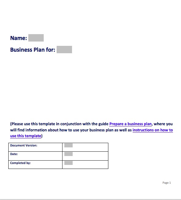 Free Simple Business Plan Template Top Form Templates