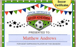 Free Soccer Certificate Templates For Word Sample Incredible Ideas