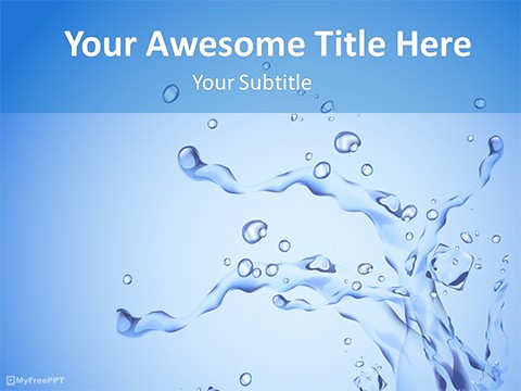 Free Water Themed PowerPoint Template Download PPT