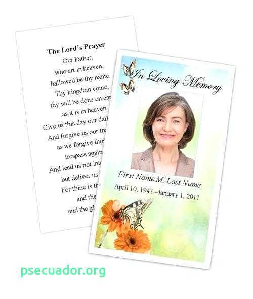 Funeral Prayer Card Template For Word Gemescool Org Free