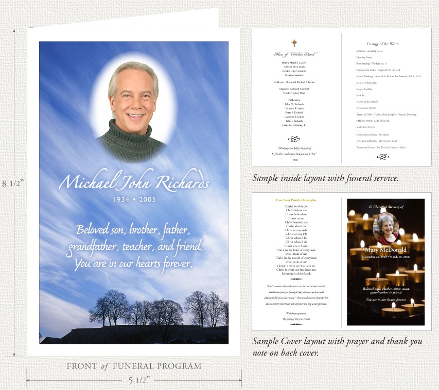 Funeral Programs By Memorial Prayer Cards Obituary