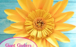 Giant Gerbera Daisy Paper Flower Template And Tutorial Large Etsy