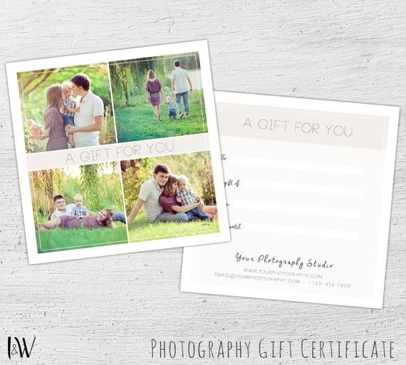 Gift Card Template Easter Photography Certificate Etsy