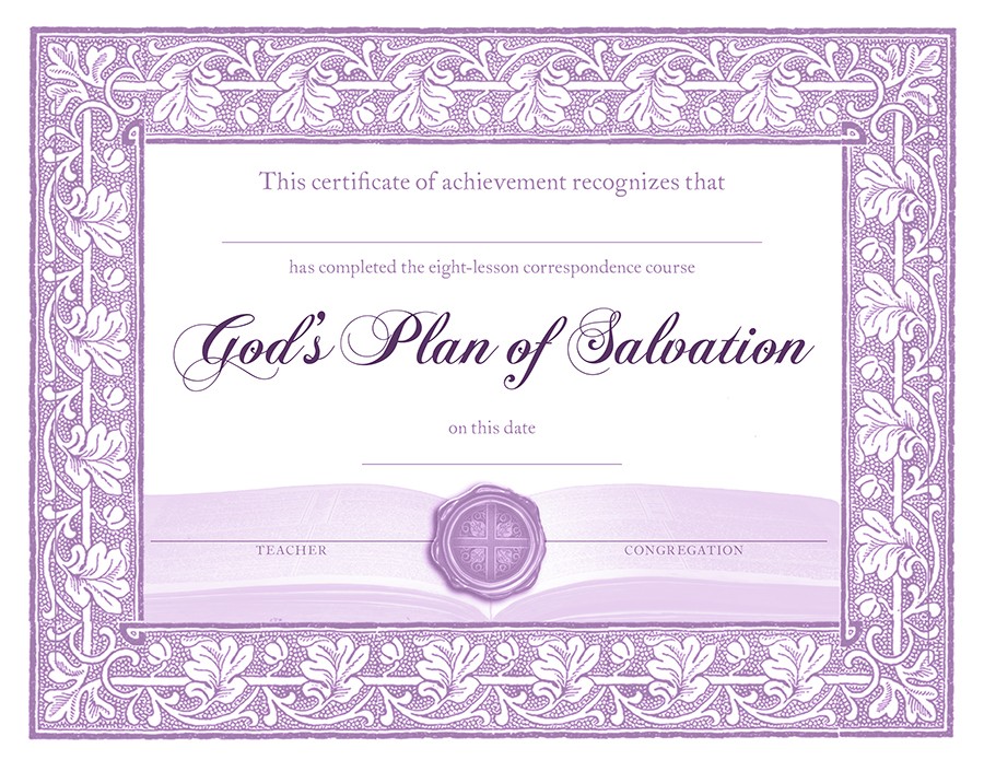 Glad Tidings Publishing The New Home Of Jule Miller Bible Salvation Certificate