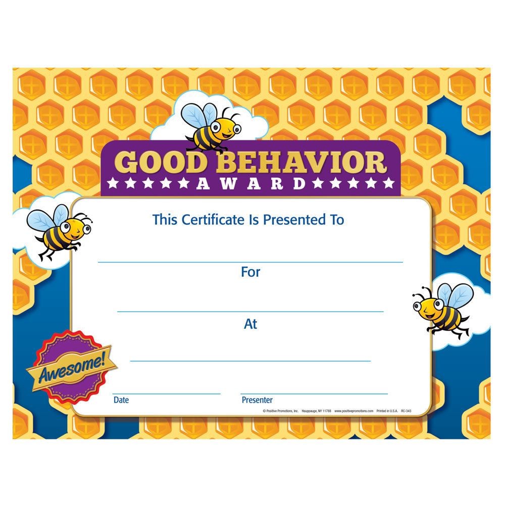 Good Behavior Certificate Ukran Agdiffusion Com Printable