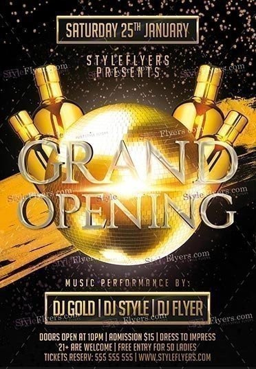 Grand Opening PSD Flyer Template 16671 Styleflyers Psd