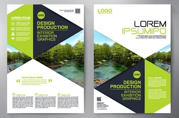 Green Business Flyer Vector Template 03 Free