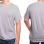 Grey T Shirt Mock Up Front And Back View Isolated Male Model Mockup