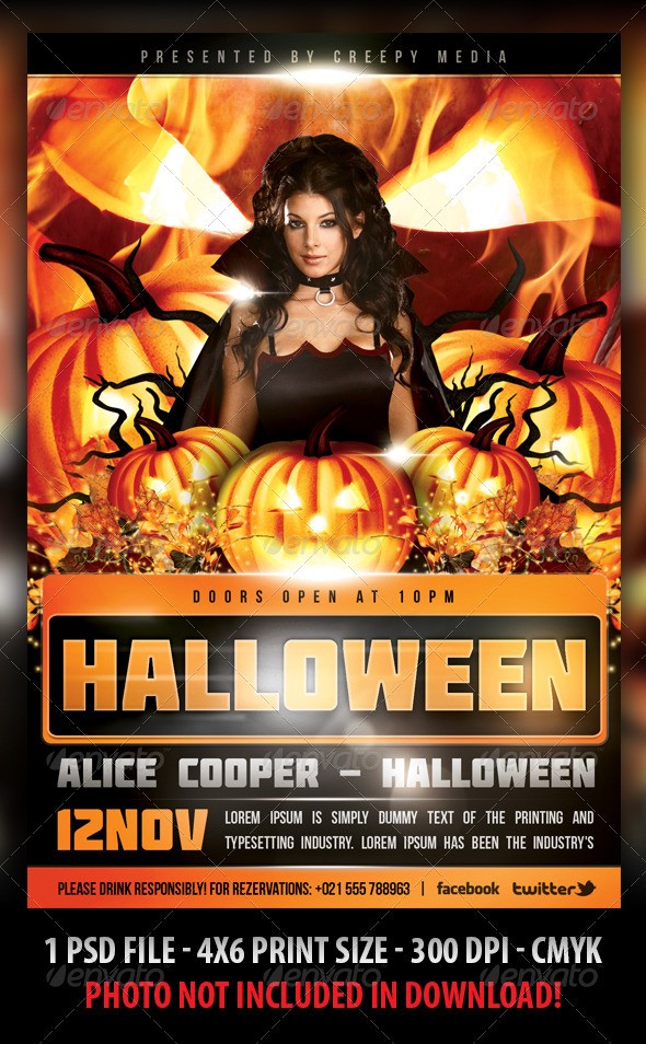 Halloween Flyer By Fadeink GraphicRiver Psd