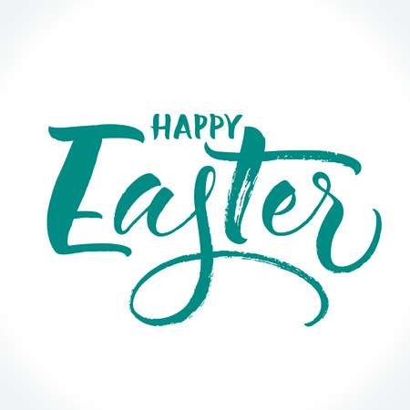 Happy Easter Lettering Template For Banner Flyer Gift Card