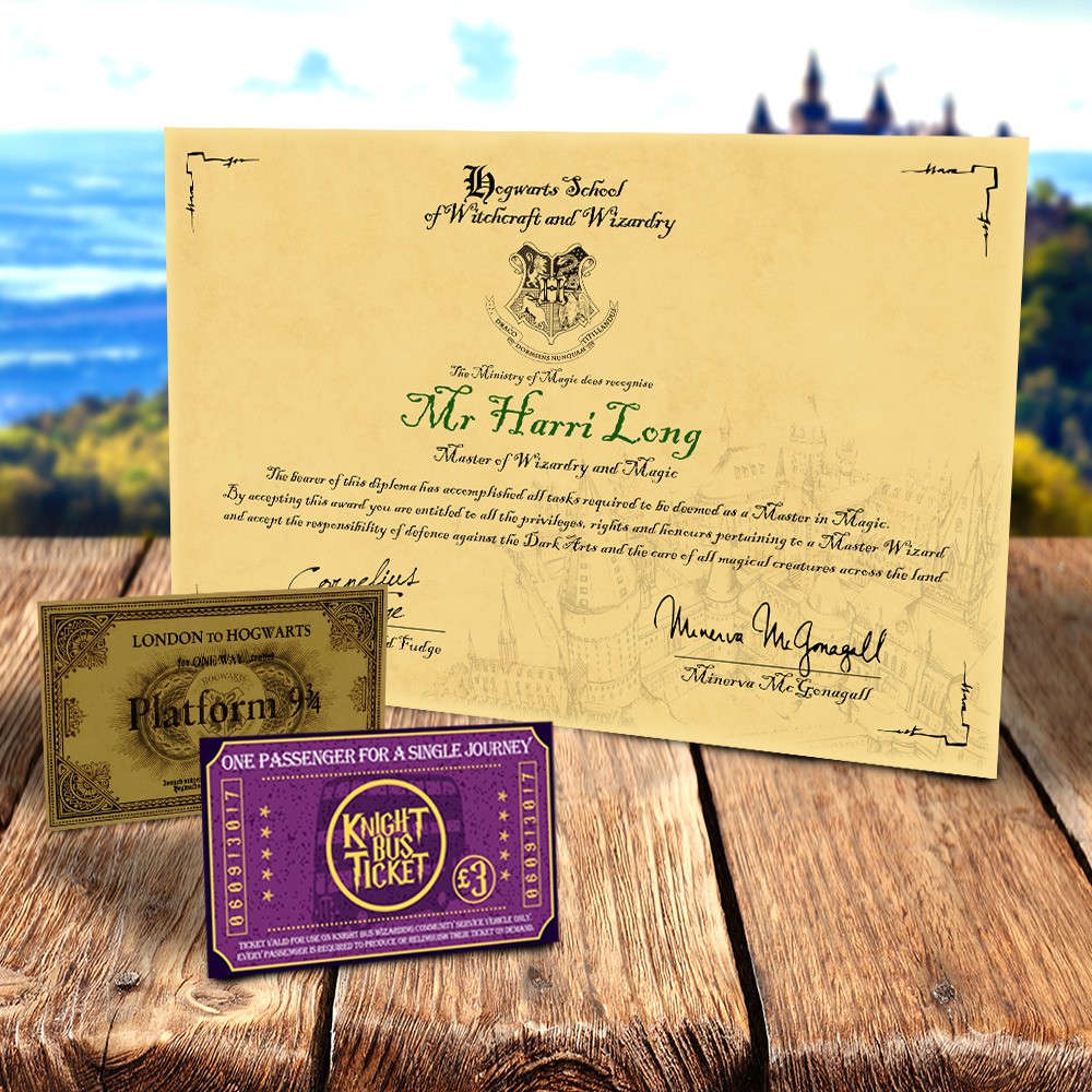 HARRY POTTER CHRISTMAS Gift Hogwarts Diploma Perfect MAGICAL Harry