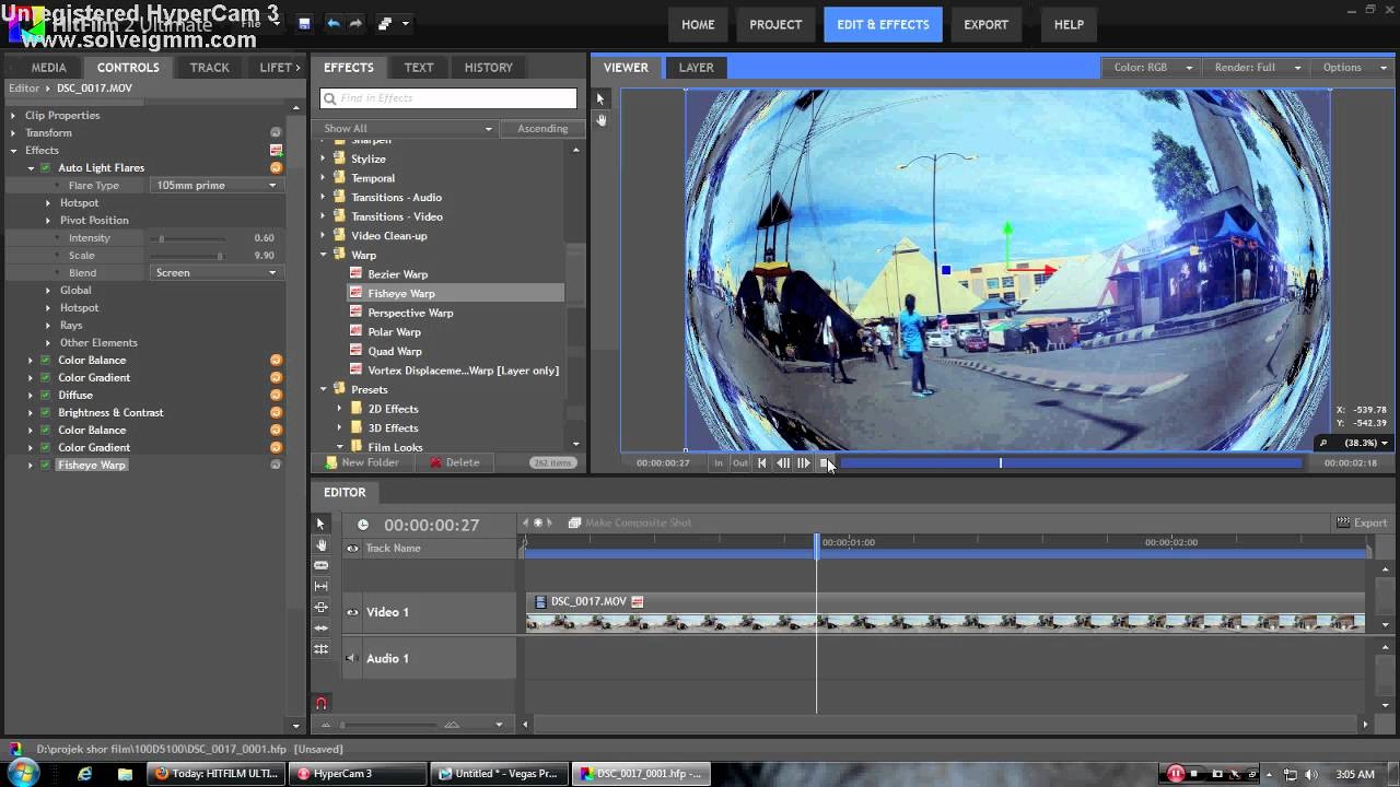 HITfilm Ultimate 2 PATCH For SONY VEGAS 12 SUITE With Fisheye Video Sony Vegas Free Download