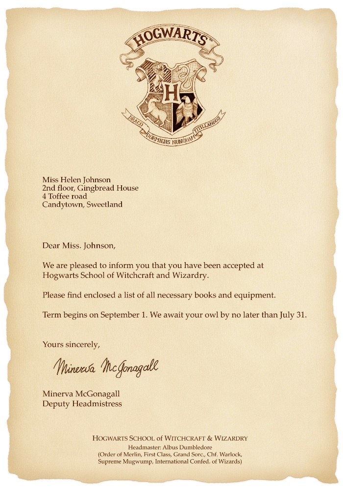 Hogwarts Letter PhotoFunia Free Photo Effects And Online Editor Make Your Own Acceptance