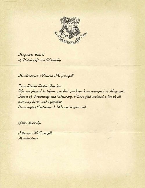 Hogwarts Letter Template Com Make Your Own Acceptance
