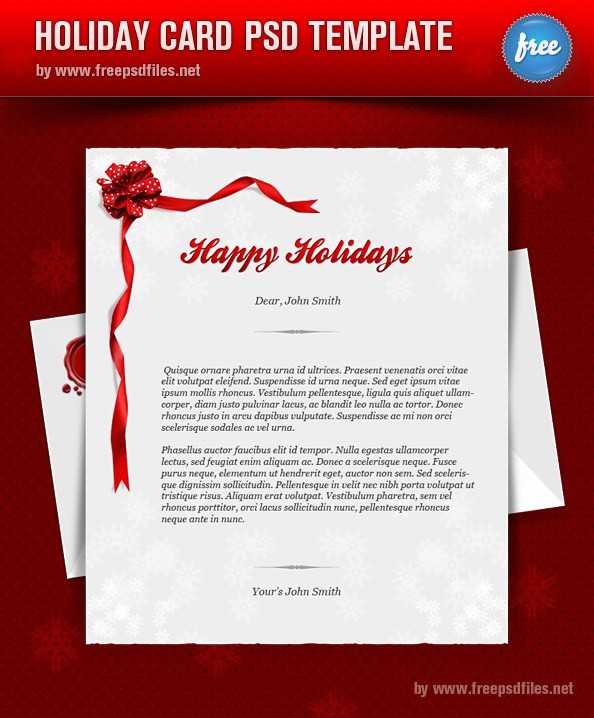 Holiday Card PSD Templates Free Files Psd