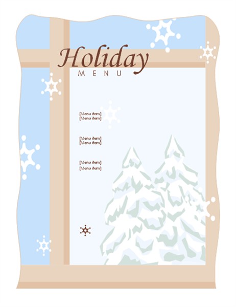 Holiday Dinner Menu Free Christmas Templates For Word