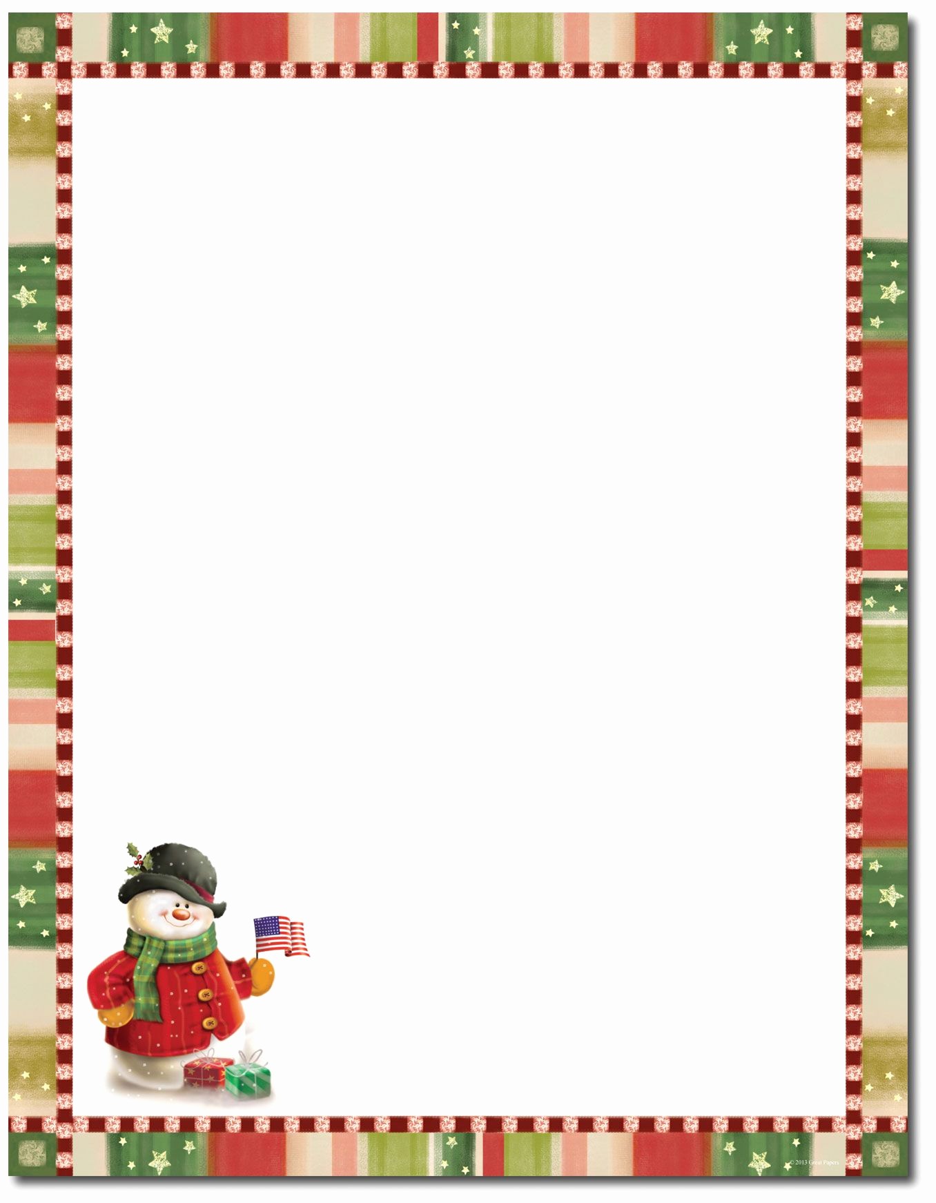 Holiday Letterhead Christmas Stationery Home Seasonal