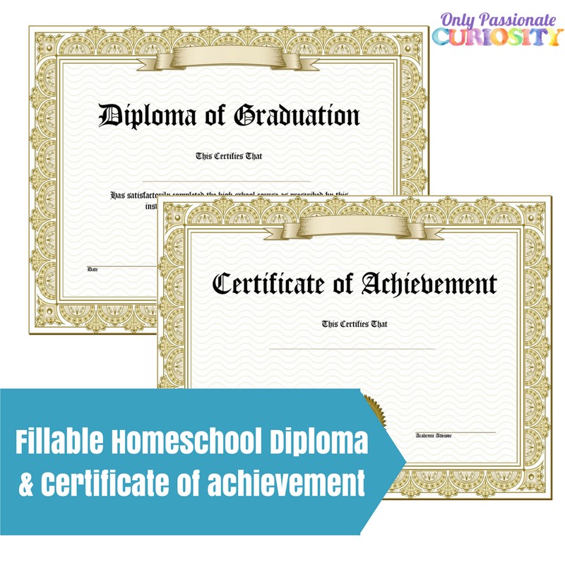 Homeschool Diploma Template Free High School Certificate