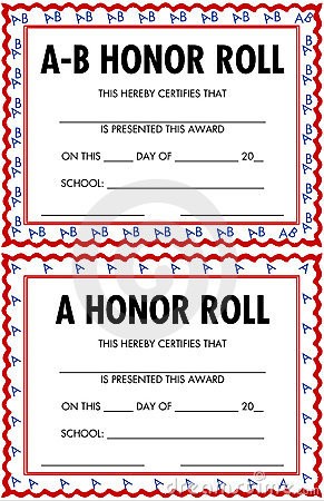 Honor Roll Certificate Clipart Free Template