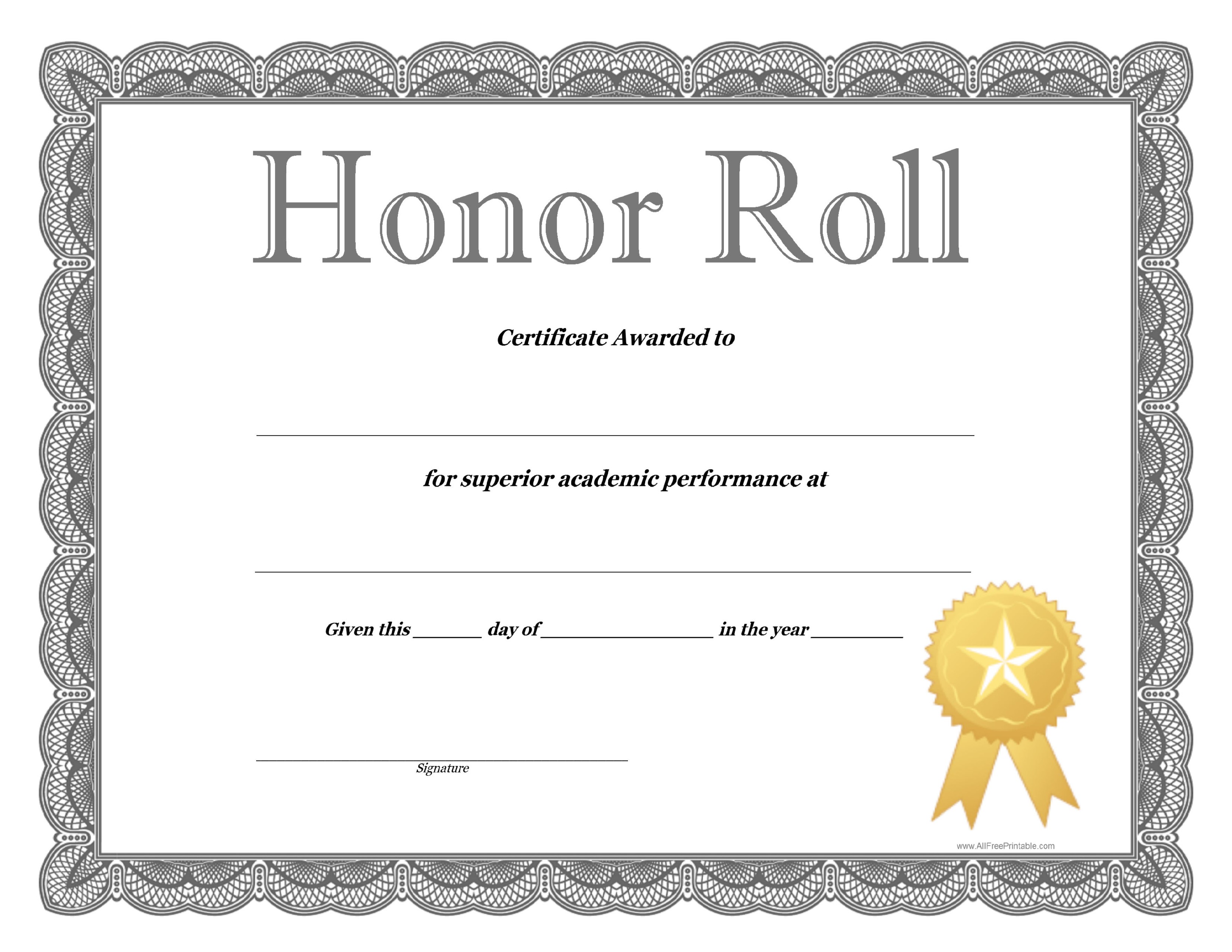 Honor Roll Certificate Template How To Craft A Professional