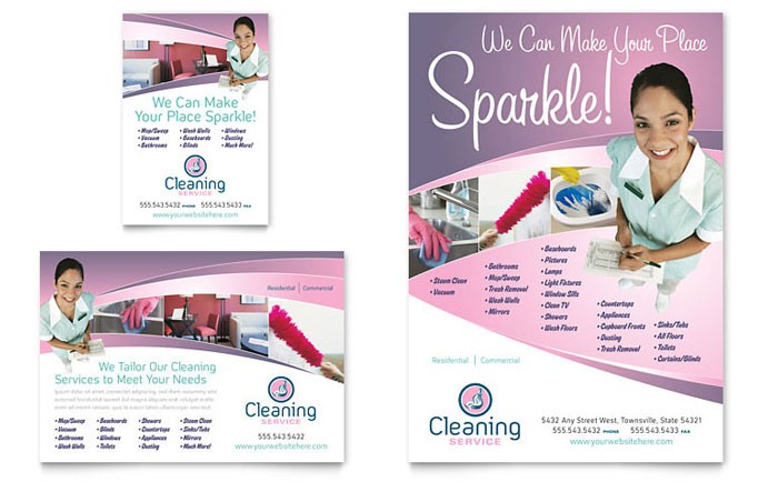 House Cleaning Maid Services Flyer Ad Template Design Templates