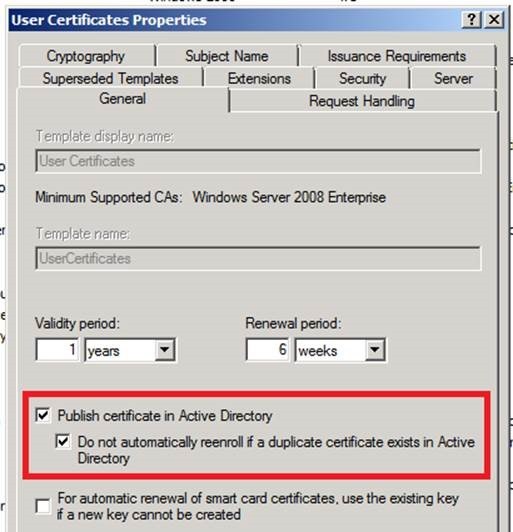 How To Avoid Having Users Enroll For Multiple Certificates Premier Active Directory Usercertificate