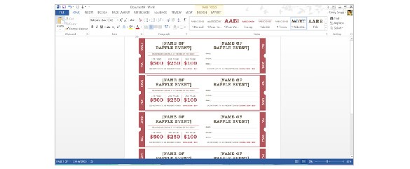 How To Create Tickets In Microsoft Word Tutorial Free Premium Event