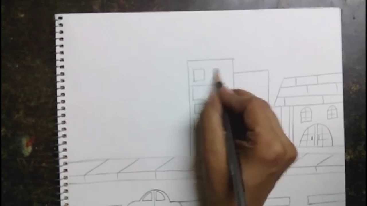 How To Draw A City Scene For Kids YouTube