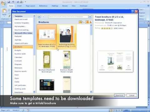 How To Find Brochure Templates On Word Njswest Com 2007